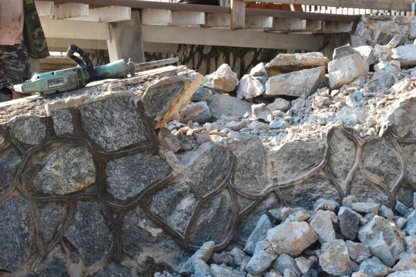 Retaining Wall Demolition in Canton